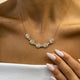 Diamond Chain Necklace 4.87 Carat White Gold 14K