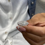 Diamond Statement Ring 1.20 Carat White Gold 14K