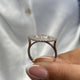 Diamond Statement Ring 1.20 Carat White Gold 14K