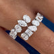 Diamond Wrap Ring 2.40 Carat White Gold 14K