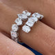 Diamond Wrap Ring 2.40 Carat White Gold 14K