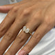 Diamond Two Stone Ring 1.47 Carat Rose Gold 14K