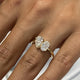 Diamond Two Stone Ring 1.47 Carat Rose Gold 14K