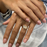 Diamond Two Stone Ring 1.47 Carat Rose Gold 14K