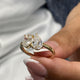 Diamond Two Stone Ring 1.47 Carat Rose Gold 14K