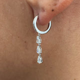 Diamond Drop Earrings 0.60 Carat White Gold 14K