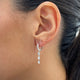 Diamond Drop Earrings 0.60 Carat White Gold 14K
