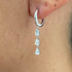Diamond Drop Earrings 0.60 Carat White Gold 14K