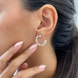 Diamond Hoop Earrings 2.52 Carat White Gold 14K