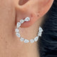 Diamond Hoop Earrings 2.52 Carat White Gold 14K