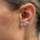 Diamond Climber Earrings 1.67 Carat Rose Gold 14K