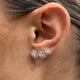 Diamond Climber Earrings 1.67 Carat Rose Gold 14K