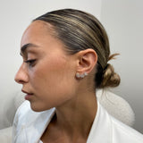 Diamond Climber Earrings 1.67 Carat Rose Gold 14K