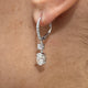 Diamond Dangle Earrings 1.92 Carat White Gold 14K