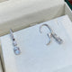 Diamond Dangle Earrings 1.92 Carat White Gold 14K