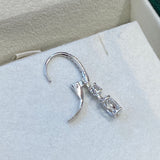 Diamond Dangle Earrings 1.92 Carat White Gold 14K