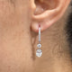 Diamond Dangle Earrings 1.92 Carat White Gold 14K