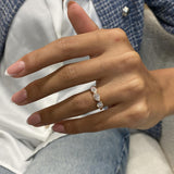 Diamond 3 Stone Ring 1.11 Carat Rose Gold 14K