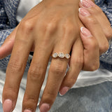 Diamond 3 Stone Ring 1.11 Carat Rose Gold 14K