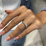 Diamond Half Eternity Band 1.28 Carat White Gold 14K