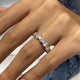 Diamond Half Eternity Band 1.28 Carat White Gold 14K