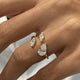 Diamond Open Ring 1.28 Carat Yellow Gold 14K