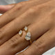 Diamond Open Ring 1.28 Carat Yellow Gold 14K