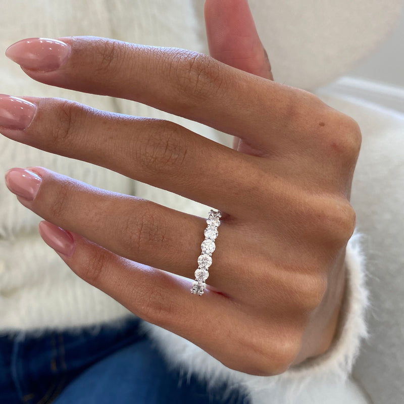 Diamond Wedding Band Fashion Ring 1.25 ct TCW, White Gold 14K