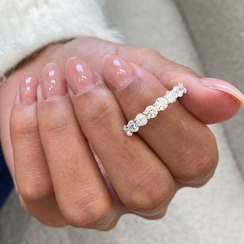 Diamond Wedding Band Fashion Ring 1.25 ct TCW, White Gold 14K