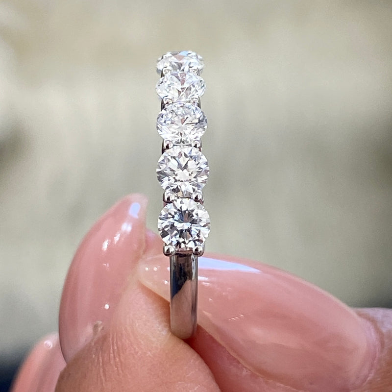 Diamond Wedding Band Fashion Ring 1.25 ct TCW, White Gold 14K