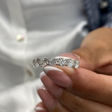 Diamond 7 Stone Ring 1.57 Carat White Gold 14K
