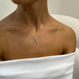Diamond Pendant Necklace 1.34 Carat Rose Gold 14K