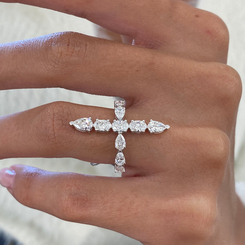 Diamond Statement Ring 1.79 Carat White Gold 14K
