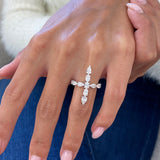 Diamond Statement Ring 1.79 Carat White Gold 14K
