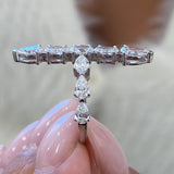 Diamond Statement Ring 1.79 Carat White Gold 14K