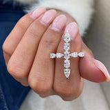 Diamond Statement Ring 1.79 Carat White Gold 14K