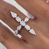Diamond Statement Ring 1.79 Carat White Gold 14K