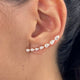 Diamond Climber Earrings 1.80 Carat Rose Gold 14K