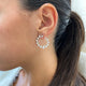 Diamond Hoop Earrings 3.40 Carat White Gold 14K