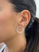 Diamond Hoop 2.50 Carat Yellow Gold 14K