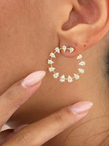 Diamond Hoop 2.50 Carat Yellow Gold 14K