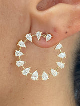 Diamond Hoop 2.50 Carat Yellow Gold 14K