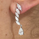 Diamond Drop Earrings 2.20 Carat White Gold 14K