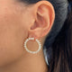 Diamond Hoop Earrings 3.5 ct Yellow Gold