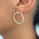 Diamond Hoop Earrings 3.5 ct Yellow Gold