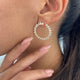 Diamond Hoop Earrings 3.5 ct Yellow Gold