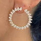 Diamond Hoop Earrings 3.6 ct Yellow Gold