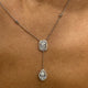 Diamond Lariat Necklace 2.15 Carat White Gold 14K