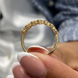Diamond 7 Stone Ring 0.58 Carat Yellow Gold 14K