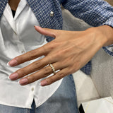 Diamond 7 Stone Ring 0.58 Carat Yellow Gold 14K
